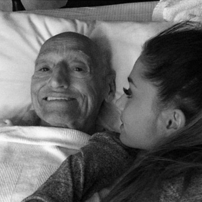 Ariana grande grandpa grandfather sick