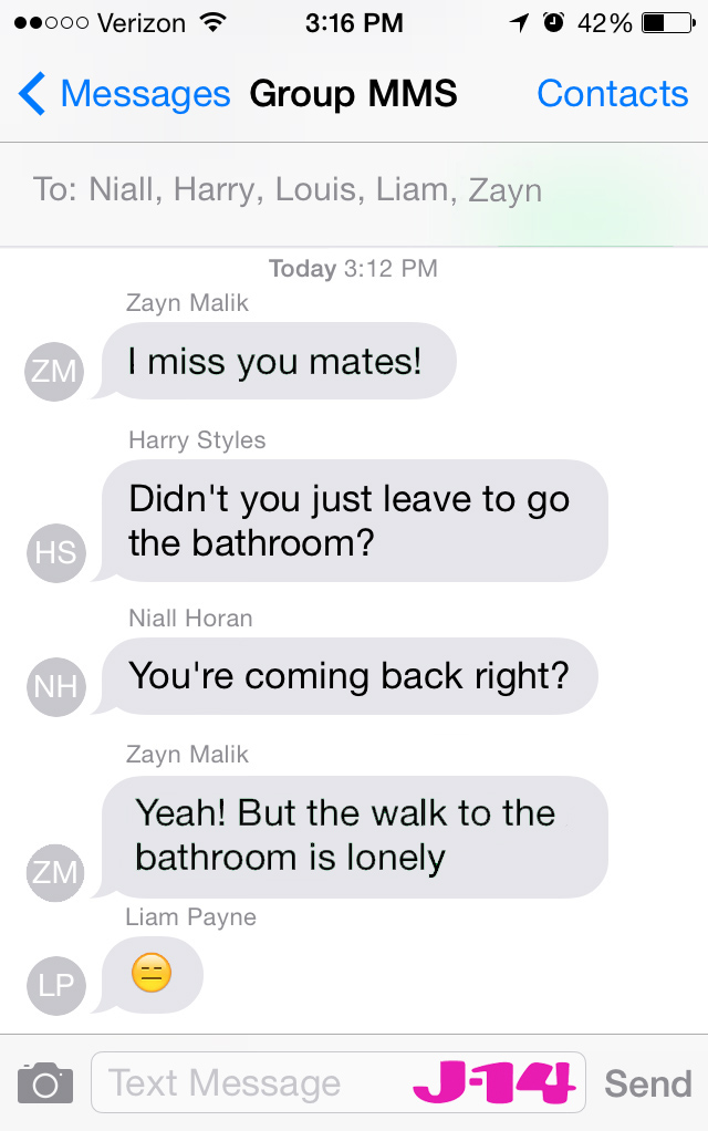 10 Hilarious Texts the One Direction Guys Would Definitely Send Each Other  - J-14