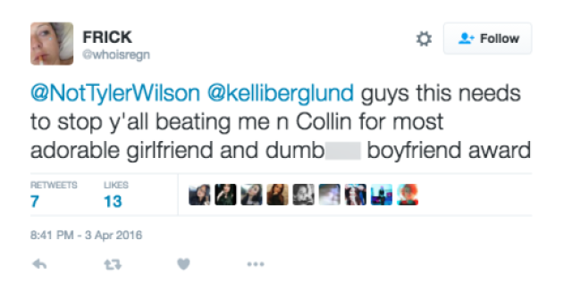 kelli berglund boyfriend tyler wilson tweet