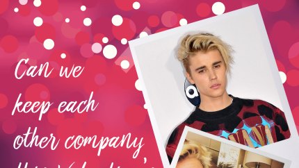 Justin bieber valentines day card