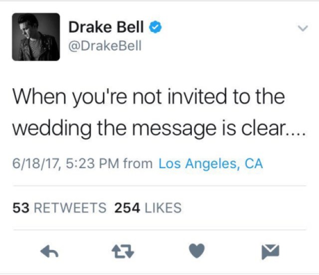 drake bell josh peck wedding tweet 1