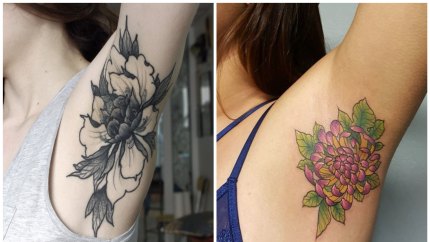Armpit tattoo split template