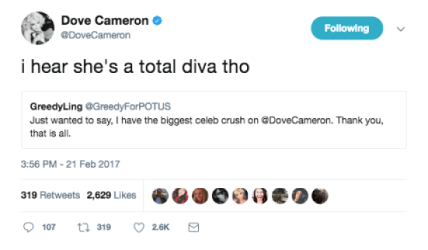 dove cameron tweet 1