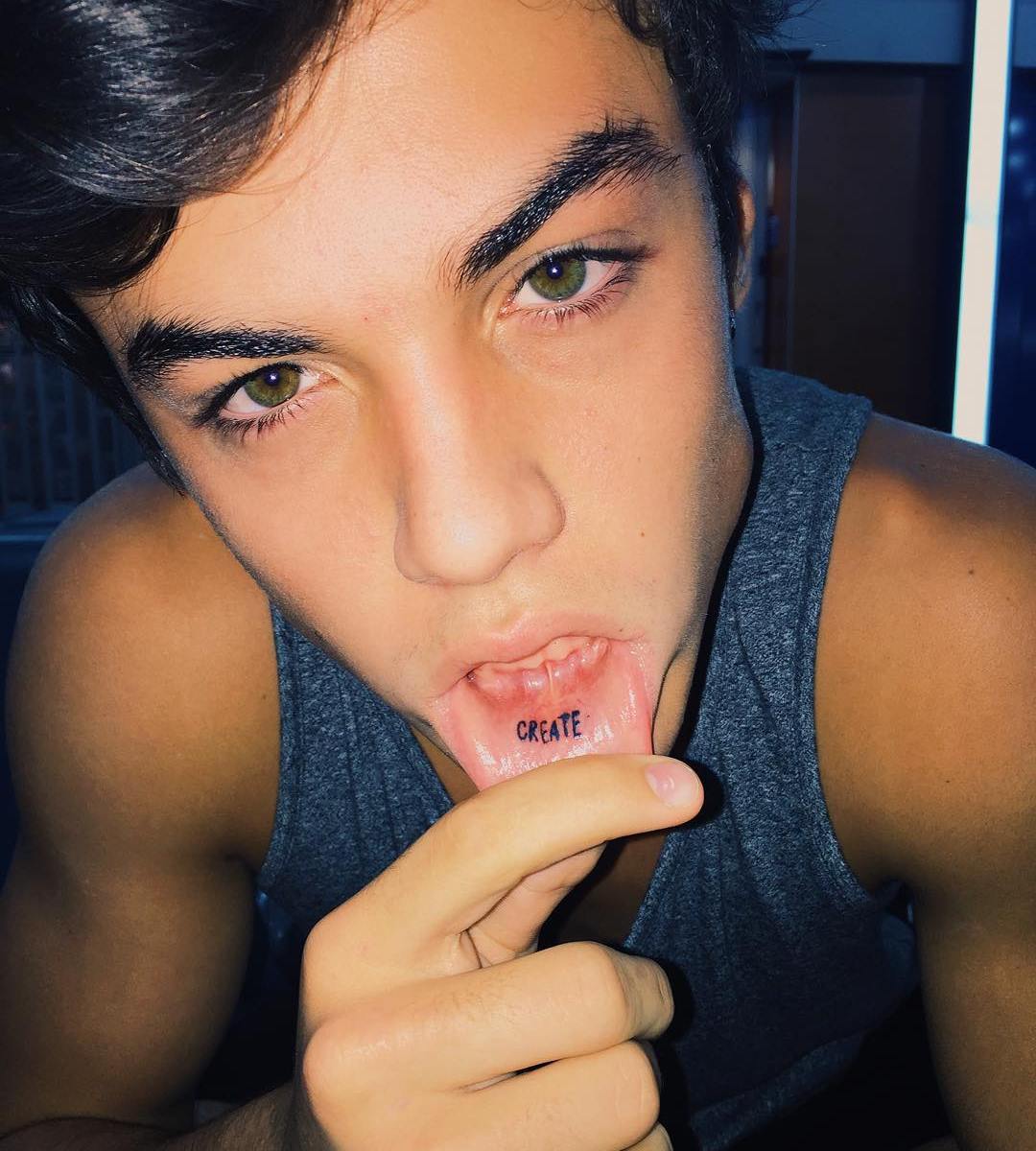 Does Ethan Dolan Have A Tattoo On His Lip