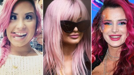 Pink hair celebs