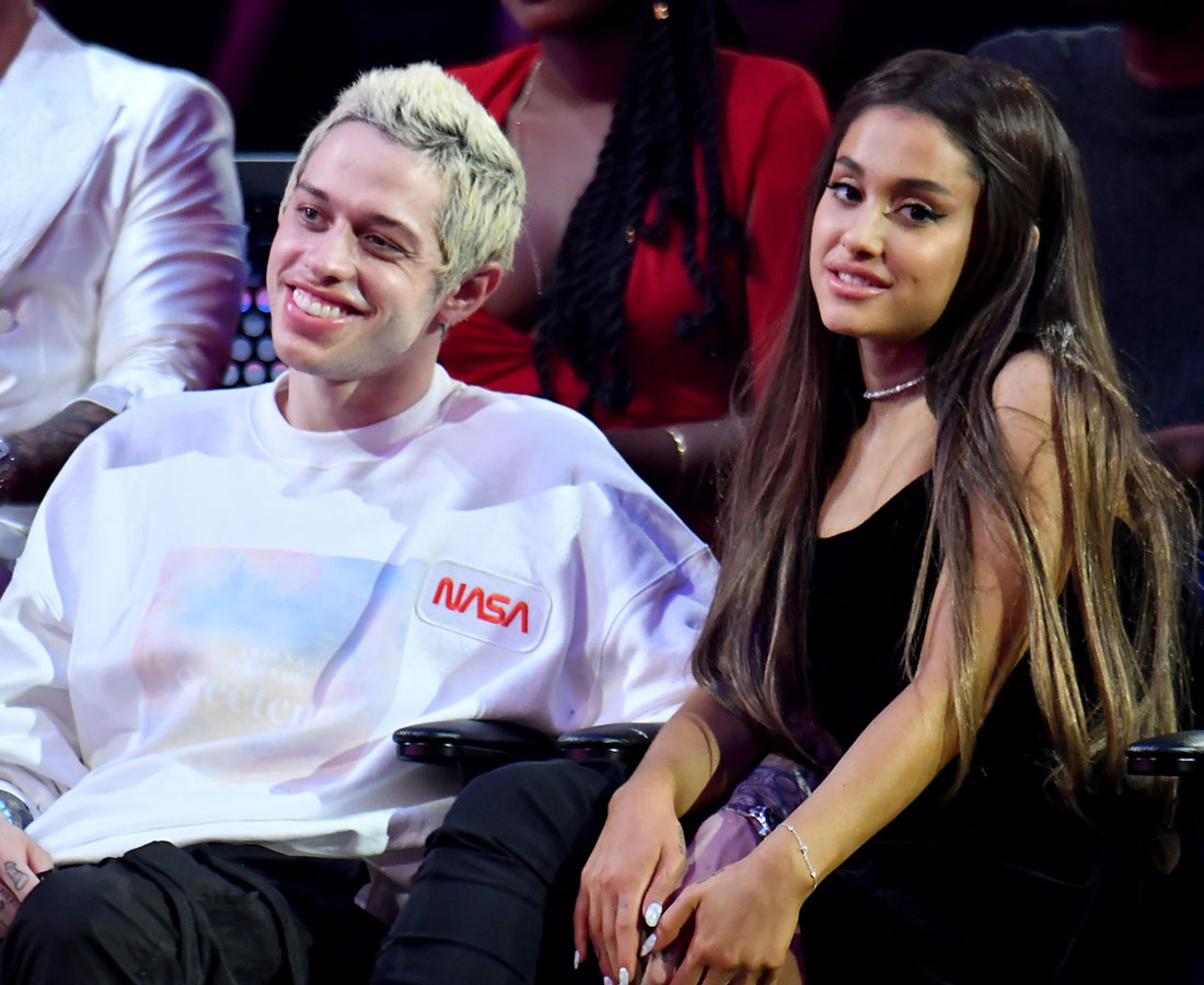 Ariana Grande shows off engagement ring while out with Pete Davidson