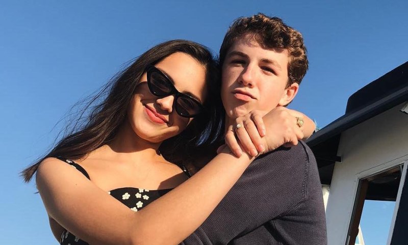 Olivia Rodrigo and ethan wacker hugging instagram