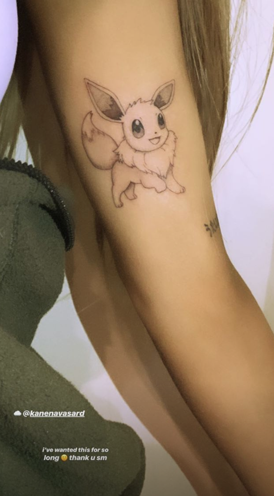 ariana grande pokemon tattoo