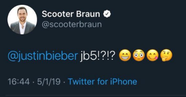 Scooter Braun Tweet