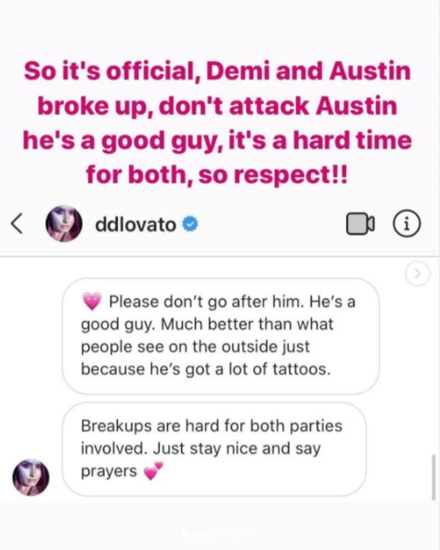 Demi Lovato Austin Wilson Split Breakup
