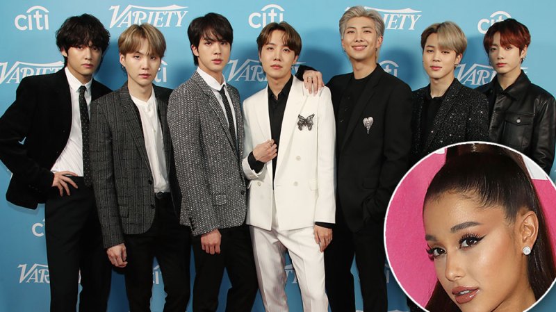 Ariana Grande Posts Grammys Rehearsal Picture With BTS & Fans Are Freaking Out