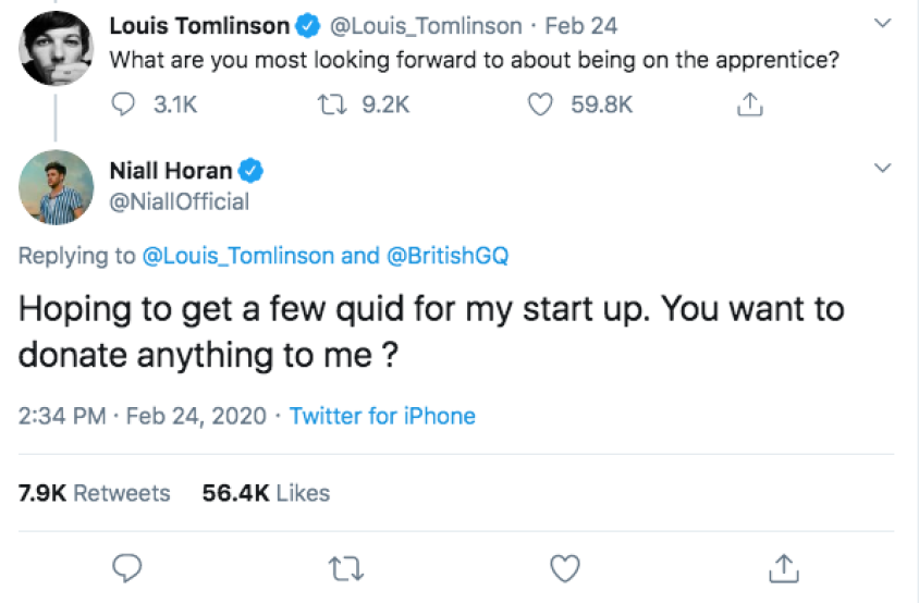 Niall Horan Louis Tomlinson Twitter