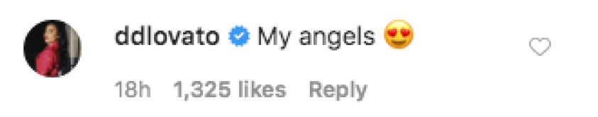 Demi Lovato Max Ehrich Instagram Comment Angels
