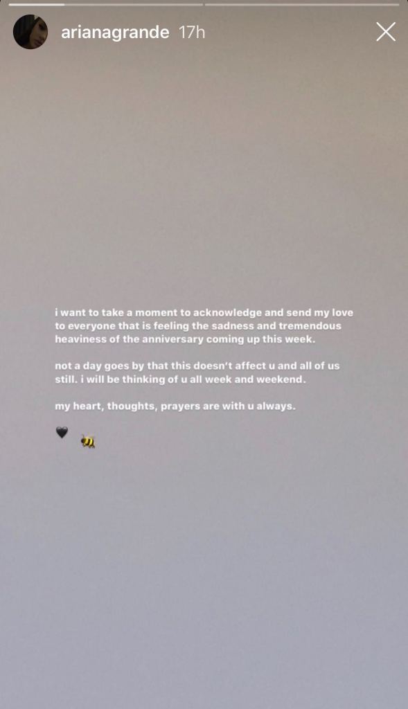 Ariana Grande Pens Heartfelt Note Reflecting On Manchester Bombing 3 Years After Tragic Attack