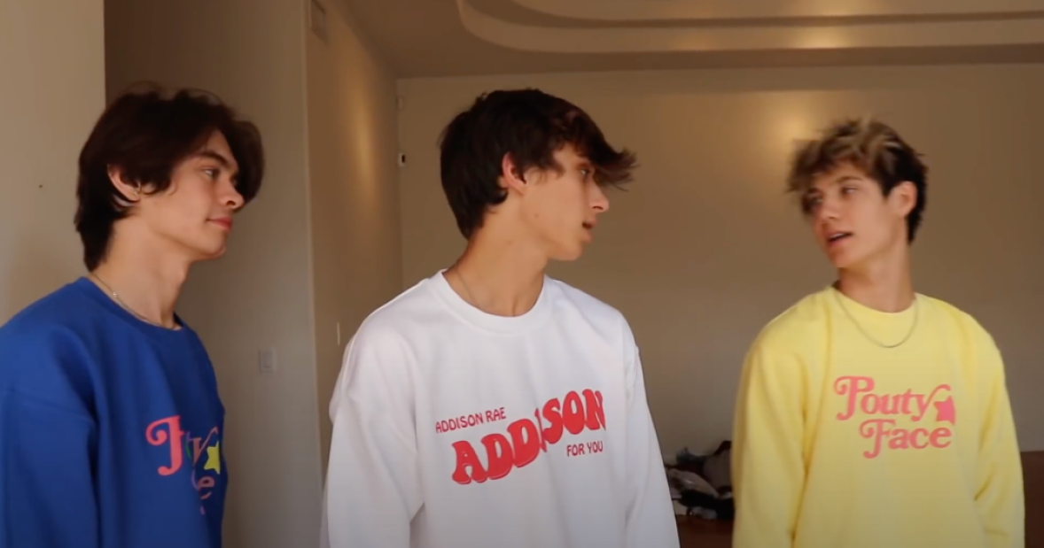 Bryce Hall Upset After Sway House Members Wear Ex Addison Rae's Merch As A Prank