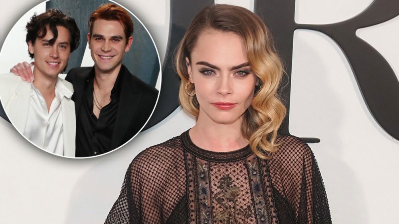 cara delevingne parties with cole sprouse and kj apa after ashley benson split