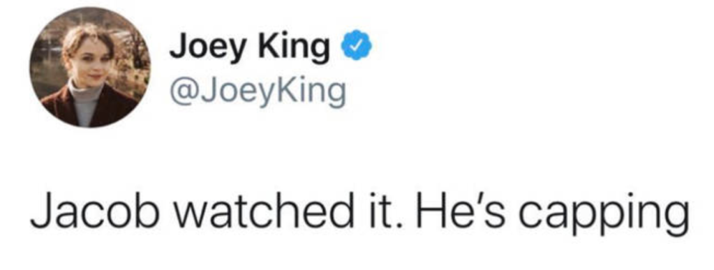 jacob elordi joey king tweet