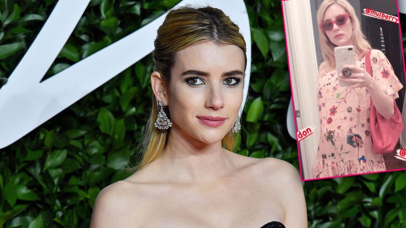 Pregnant Emma Roberts Shows Off Her Growing Baby Bump In Stunning Selfie
