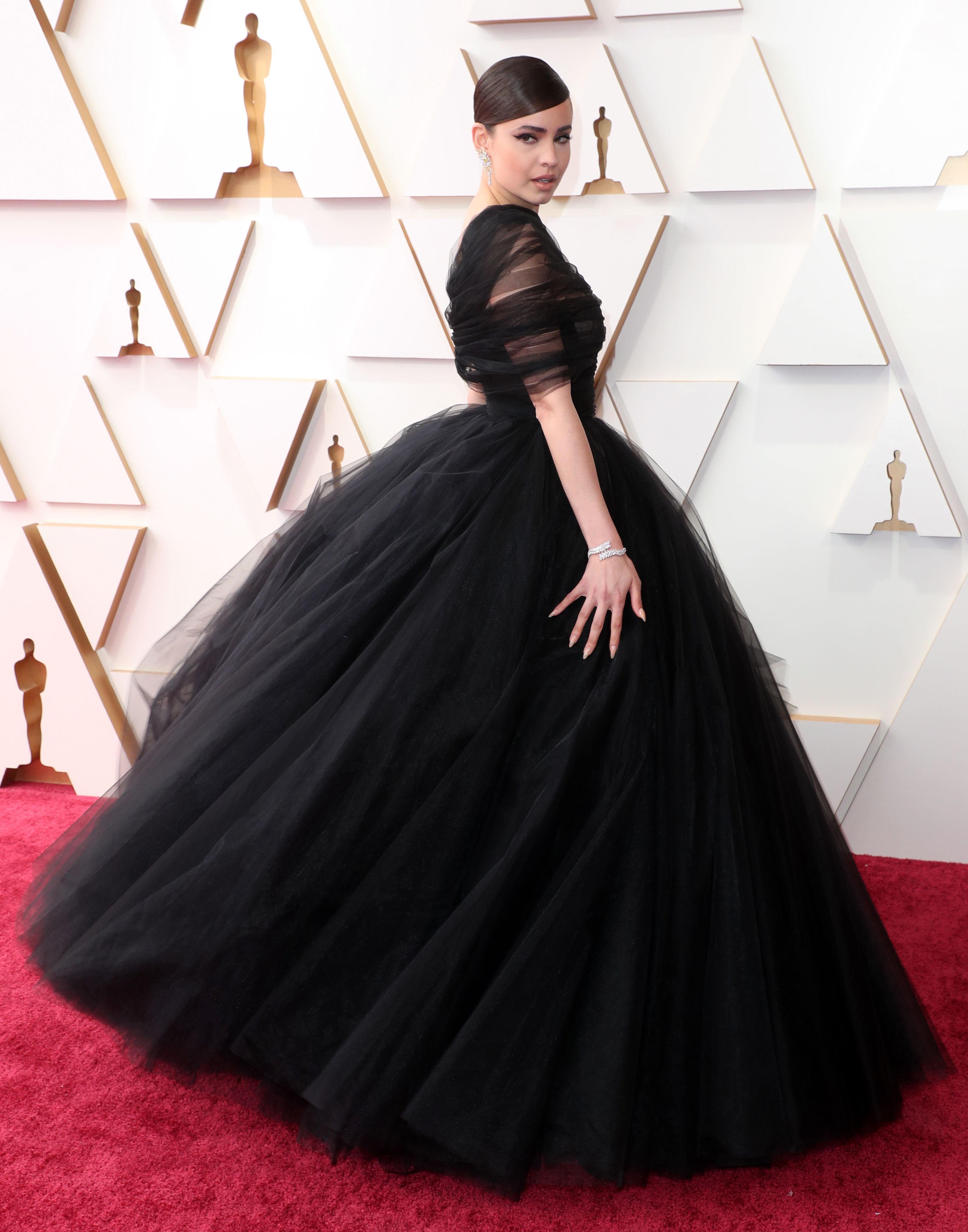 Sofia Carson at Oscars 2022 Red Carpet Dress, Photos